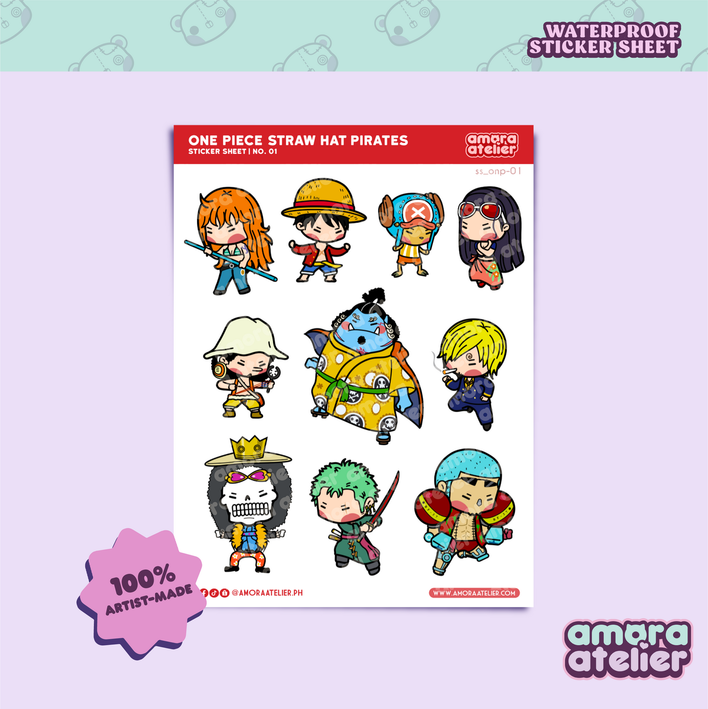 Sticker Sheet | One Piece Straw Hat Pirates | No. 1